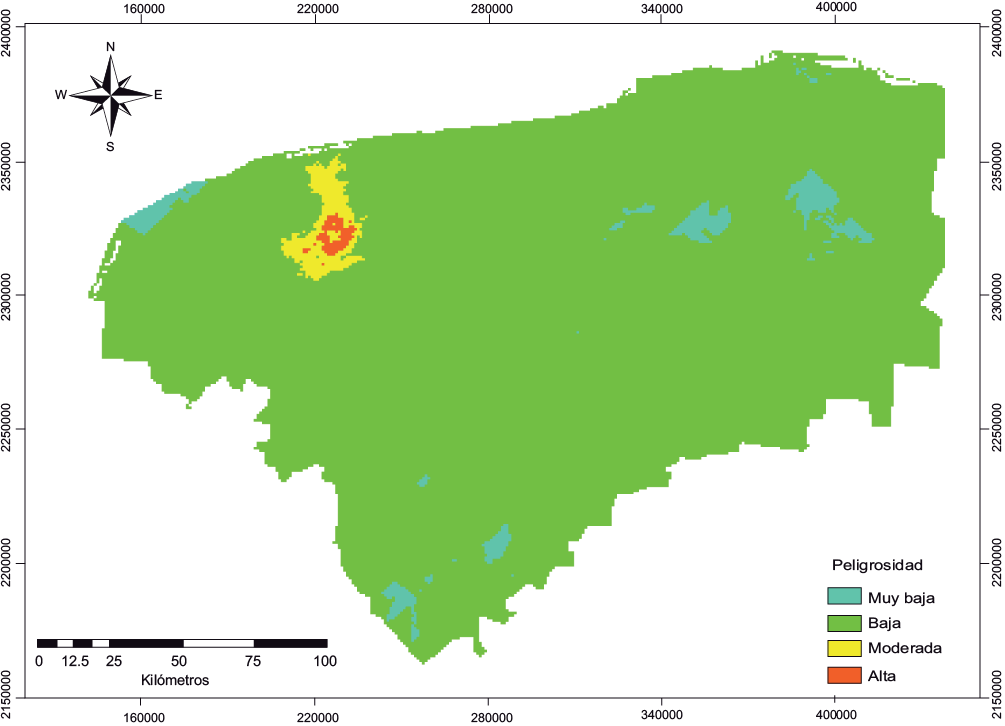 Clases de peligrosidad en el estado de Yucat&aacute;n