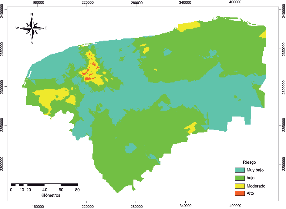 Clases de riesgos en el estado de Yucat&aacute;n