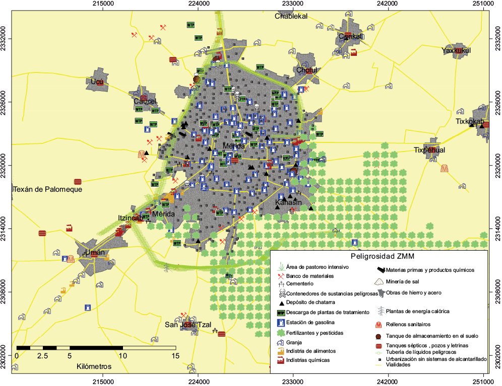 Mapa de peligros de la zona metropolitana de M&eacute;rida