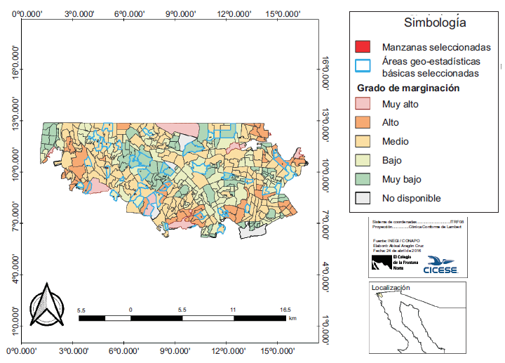 Zonas de aplicaci&oacute;n de la encuesta definitiva