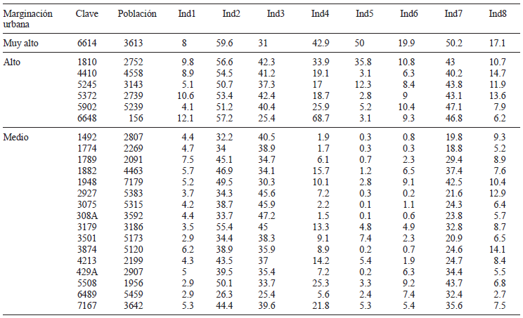 CARACTER&Iacute;STICAS SOCIODEMOGR&Aacute;FICAS DE LAS &Aacute;REAS GEOESTAD&Iacute;STICAS B&Aacute;SICAS URBANAS