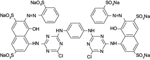 Chemical structure of Reactive Red 120