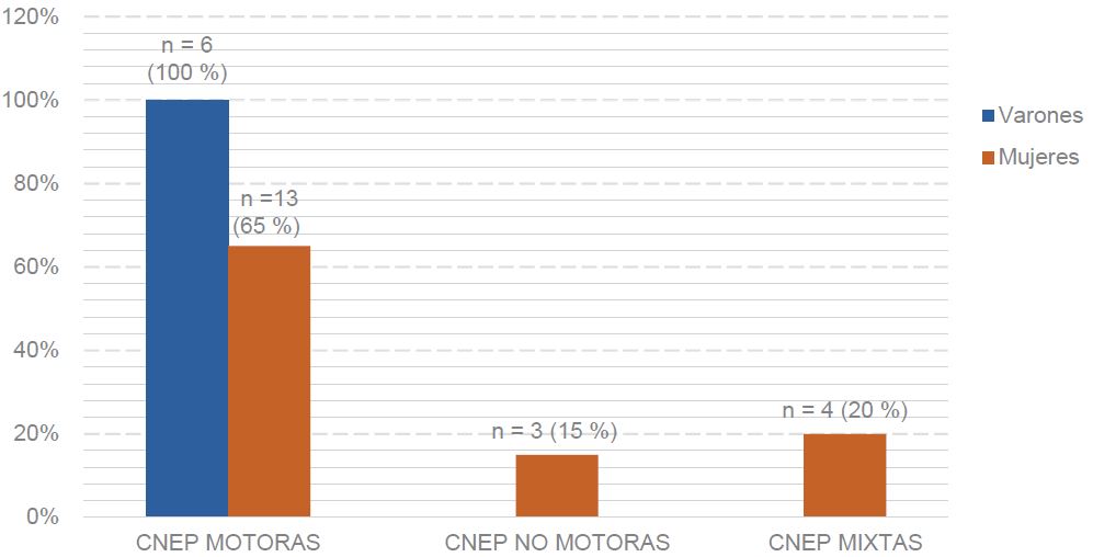 Distribucin de pacientes de acuerdo con la clasificacin de CNEP
