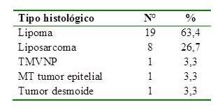 Distribuci&oacute;n por tipo histol&oacute;gico