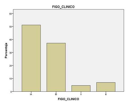 Porcentaje de pacientes seg&uacute;n el estadio cl&iacute;nico al
momento del diagn&oacute;stico.