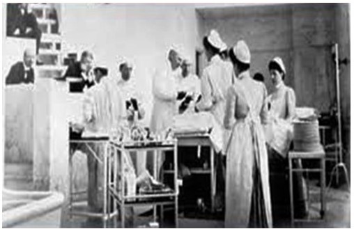 Sala de operaciones del Johns Hopkins Hospital 1904