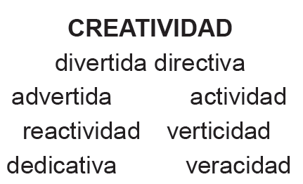 Anagrama de creatividad