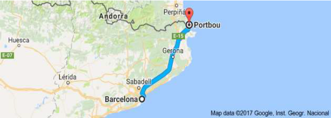 Pueblo de Portbou por el cual pas� Soledad con su familia, para luego llegar a Francia.