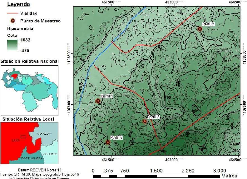Ubicaci�n del �rea de estudio