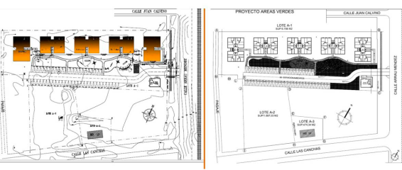 Plano de conjunto caso de estudio. Fuente: Direcci&oacute;n de Obras Municipales (DOM)