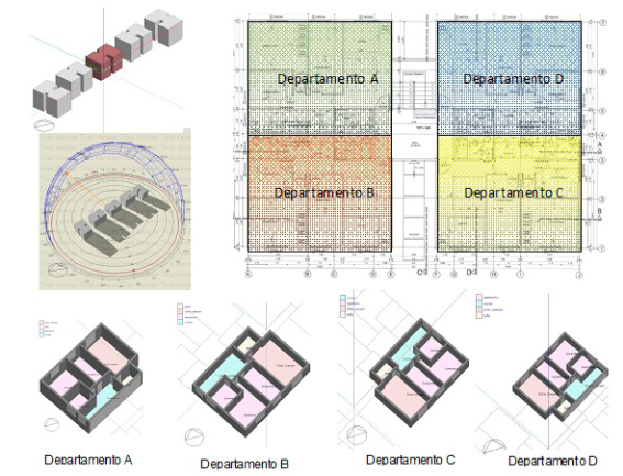 Ubicaci&oacute;n de departamentos en planta tipo. Fuente: Elaboraci&oacute;n propia