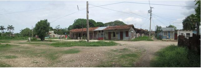 Pol&iacute;gono de intervenci&oacute;n en el barrio La Laguna en Sagua la Grande. Al centro la manzana a intervenir a partir de la ejecuci&oacute;n de viviendas a partir del otorgamiento de subsidios.