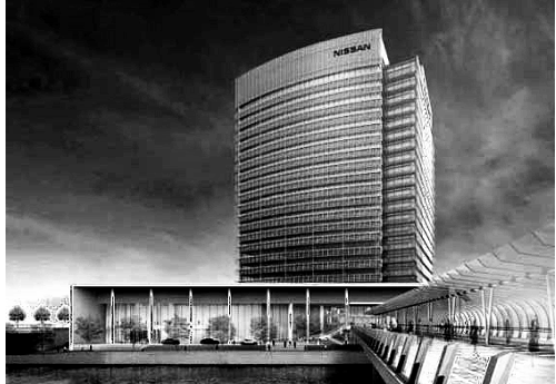 Sede central de la empresa Nissan en Yokohama, calificado de “S” (excelente) por CASBEE