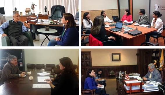 Reuniones y entrevistas de la Dra. Nufrio con expertos nacionales en tema de planificación regional y con funcionarios de los gobiernos locales.