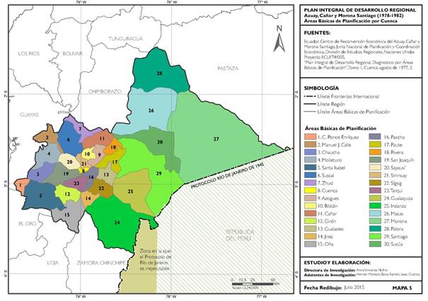 Áreas Básicas de Planificación (1977). 