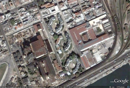 Conjunto habitacional de Tallapiedra. Imagen de sat&eacute;lite.