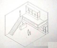 (izquierda). Croquis de interpretación y configuración espacial