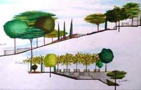 (derecha). Boceto Urbano / alzado