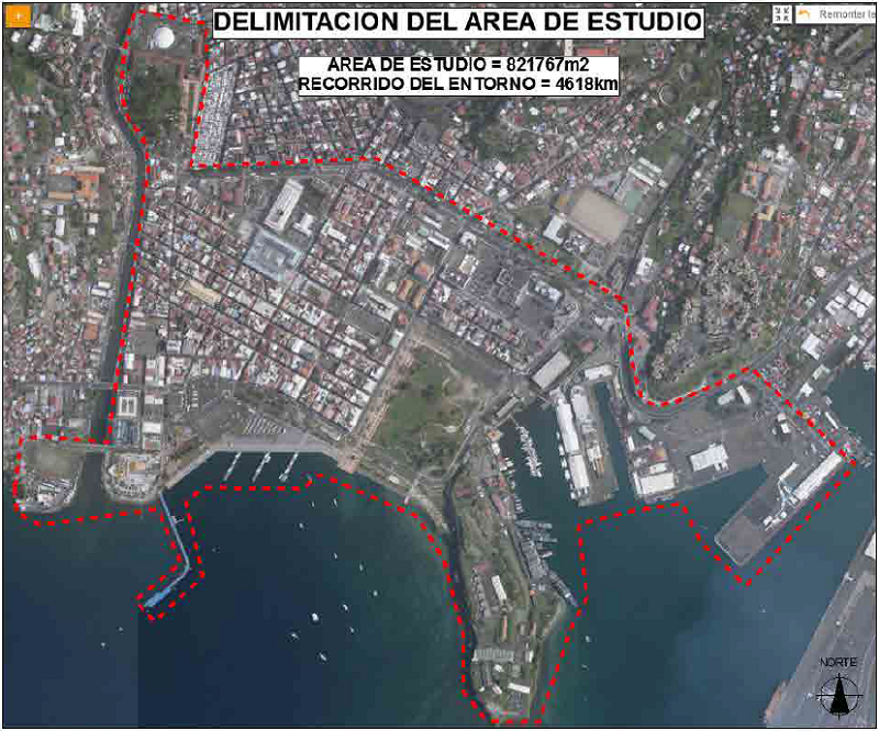 Delimitación del área de estudio, GEOPORTAIL - Información de referencia geográfica: mapas, fotografías aéreas, bases de datos geográficas. Gobierno de Francia. Fuente: https://www.geoportail.gouv.fr/
