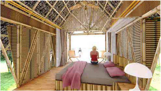 Interior de la caba&ntilde;a. Fuente: autores, 2018.