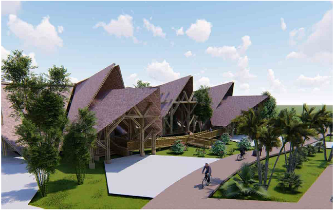 Vista general del edificio recreativo. Fuente: autores, 2018.