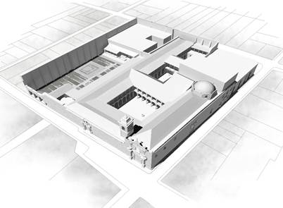 Masterplan de proyecto - modelo 3D. Fuente: autores, 2017.
