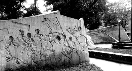 Imagen del Parque de los m&aacute;rtires universitarios, ganador del Primer Premio del Concurso. Elaborado por un equipo con la participaci&oacute;n de los profesores Emilio Escobar y Mario Coyula. Fuente: Autores, 2019.