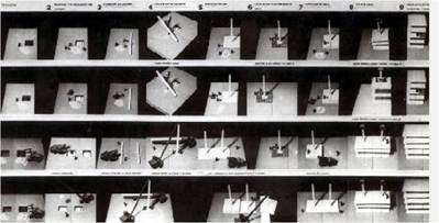 Proyecto de estudiantes cubanos, ganador del Premio Atenas en el Concurso del Encuentro Internacional de Estudiantes de la UIA'69, Buenos Aires. Estudio del proceso constructivo. Fuente: Archivo personal de los autores.