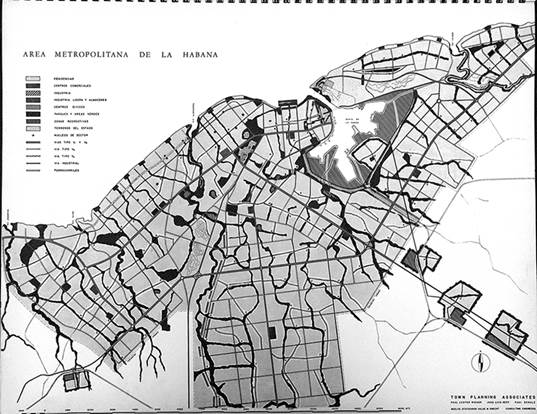 Área Metropolitana de La Habana. Plan Piloto de Town Planning Associates. 1958. 