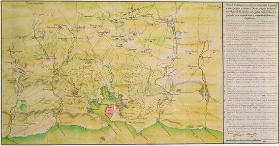 Plano de Silvestre Abarca de La Habana en 1771. 