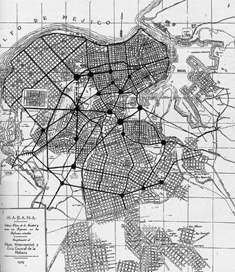 Pedro Martínez Inclán. Plano de La Habana en 1917. 