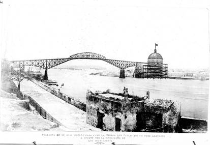 Proyecto de Puente entre Habana y Casablanca, del ingeniero Velasco en 1911. 