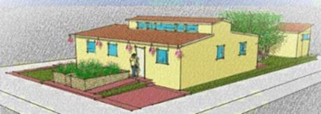 Propuesta A de modelo de vivienda para Azumiatla, Puebla.