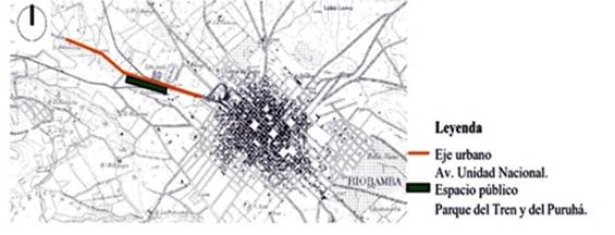 Plano de la ciudad Riobamba, 1720. Fuente: Planeaci&oacute;n urbana.
