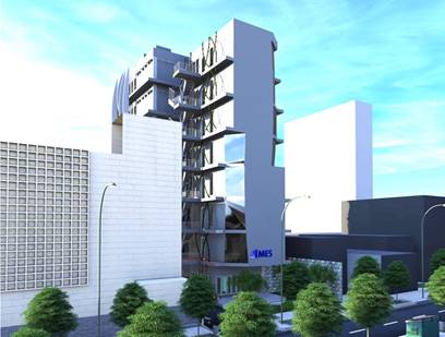 Imagen tridimensional del edificio.