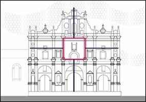 Cuadrado central creado por la intersecci&oacute;n del segundo cuerpo y la calle central.