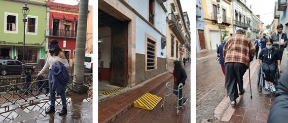 Aplicación de la metodología SPA basada en crear conciencia mediante la experiencia con discapacidad en espacios públicos y edificios.