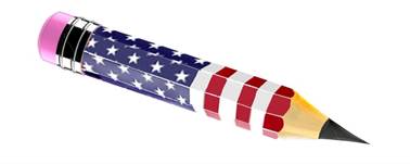 La bandera que envuelve al l&aacute;piz le agrega una connotaci&oacute;n simb&oacute;lica adicional. 