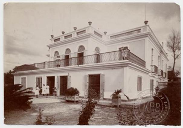 Postal de correos con vista de la casa en 1901. 