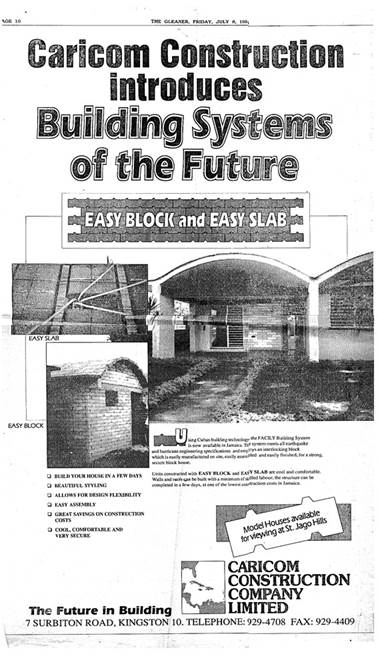 Promoci&oacute;n de venta del sistema constructivo. 