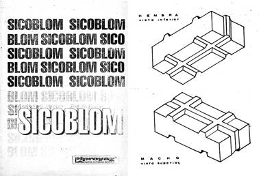 SICOBLOM (bloque machihembrado de suelo-cemento). 