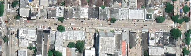 Ortofoto de la Carrera 44 de Barranquilla. 