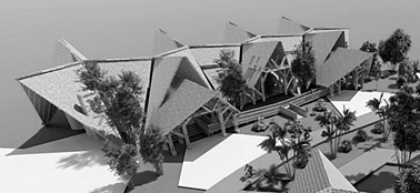 Propuesta de villa tur�stica de bamb� en Corralillo, Villa Clara. Esquema del fitness center. 