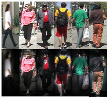 Visual samples of the WPI in the second row and in the ﬁrst row the original person image.