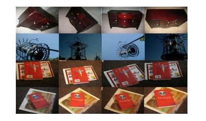 Grupos de 4 imágenes en UKBench, se puede observar (tercer y cuarto grupos) la similitud entre im´agenes pertenecientes a grupos diferentes.