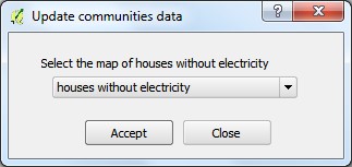 Interface for update communities data 