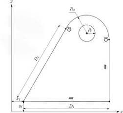 Perfil resultante de la aplicación de restricciones geométricas al croquiz de la Figura 1.