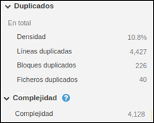 Valores del proyecto P2 en la segunda prueba. 