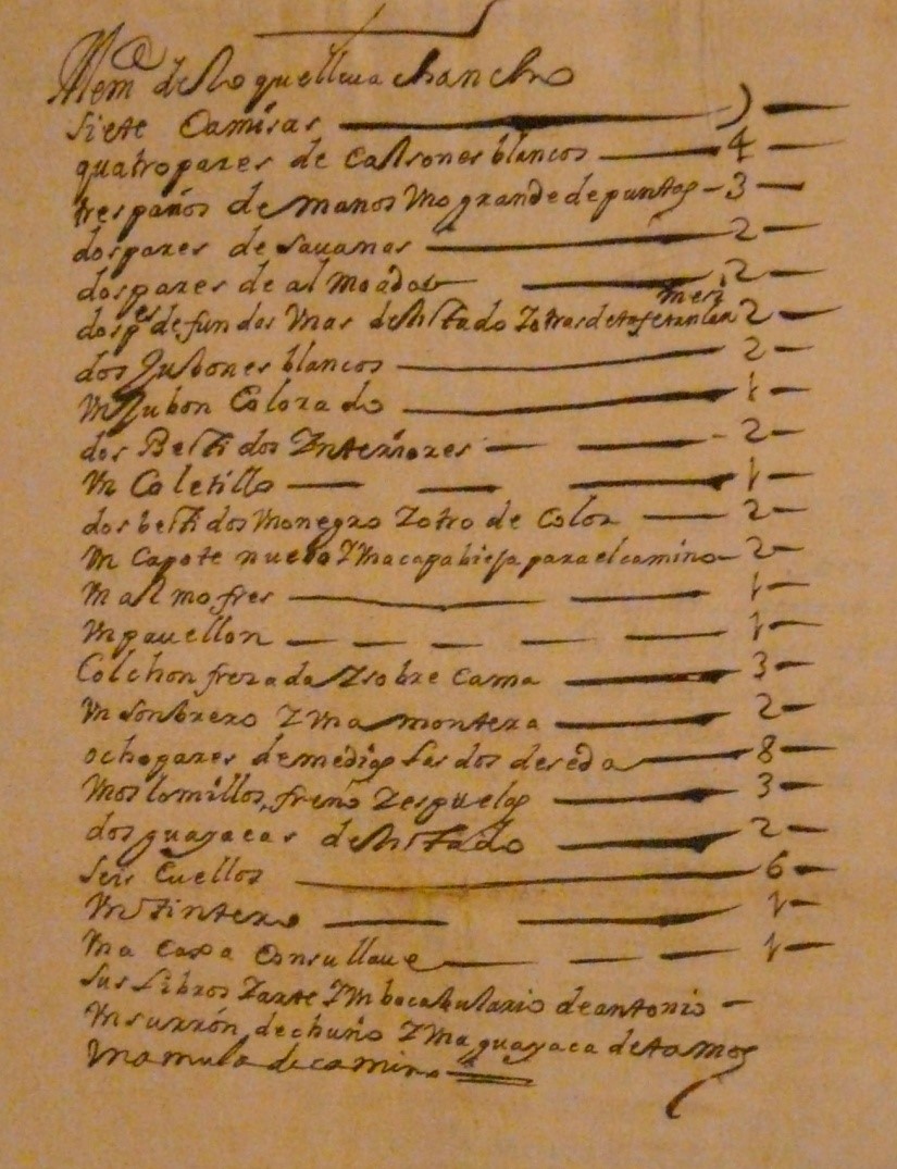 Imagen n&ordm; 1 "Memoria de lo que lleva Chancho&rdquo;
(Juan Rodr&iacute;guez Vieira, hijo)34