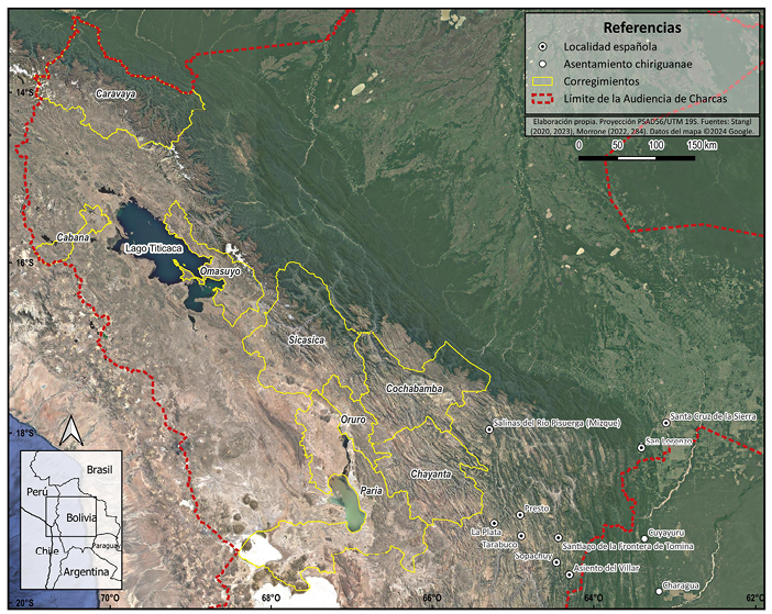 Mapa de los poblados citados en este art�culo